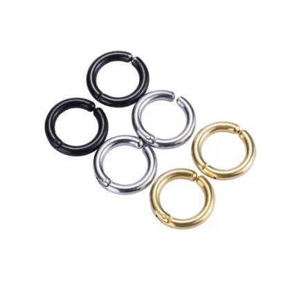 Circle Hoop Clip-On Earrings - Image 4
