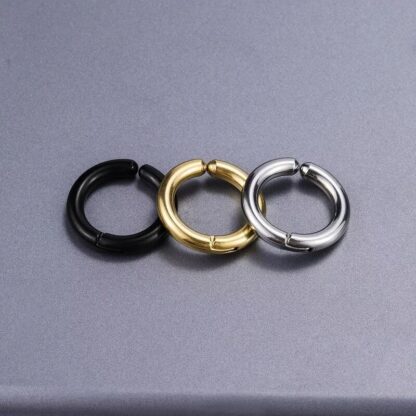 Circle Hoop Clip-On Earrings - Image 5