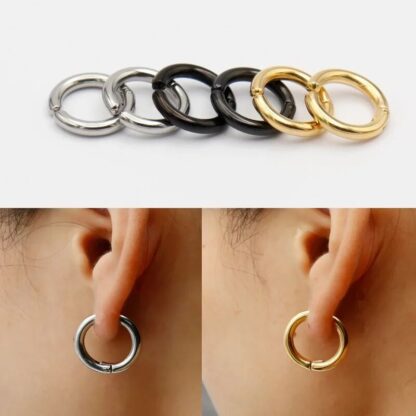 Circle Hoop Clip-On Earrings