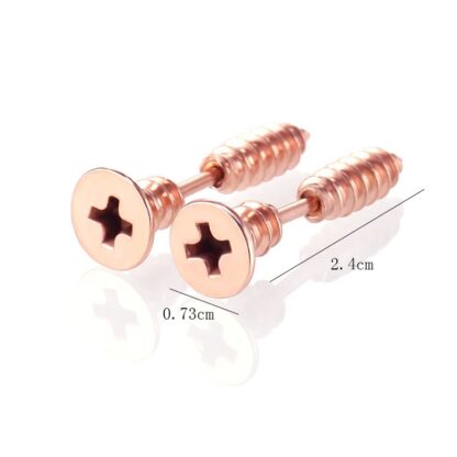 Nail Screw Stud Earring - Image 2