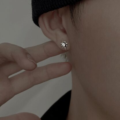 Black Star Stud Earrings - Image 3