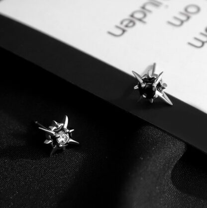 Black Star Stud Earrings - Image 4