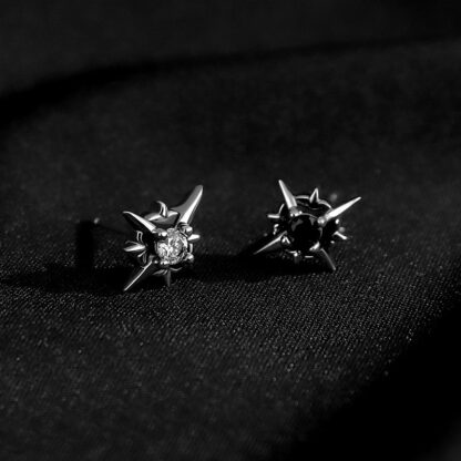Black Star Stud Earrings - Image 5