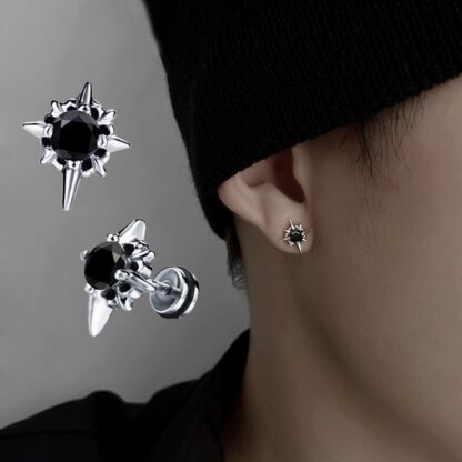 Black Star Stud Earrings