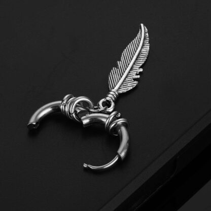 Feather Stud Earrings - Image 3