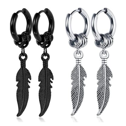 Feather Stud Earrings - Image 4