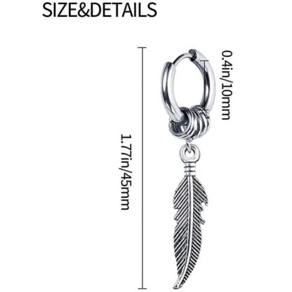 Feather Stud Earrings - Image 5