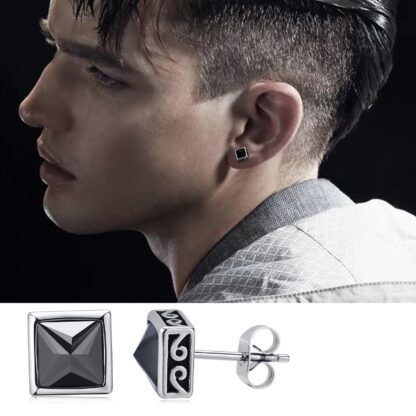 Square Stud Earrings - Image 3