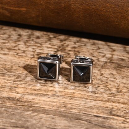 Square Stud Earrings - Image 4