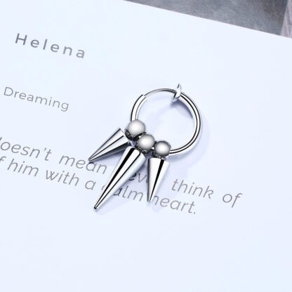 Spike Huggie Earrings - Image 3