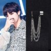 Chain Earrings with Ear Cuff - Image 2