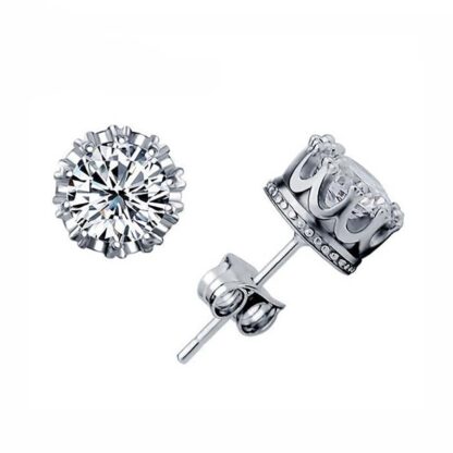 Crown Shaped Stud Earrings - Image 2