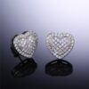 Heart-Shaped Stud Earrings - Image 2