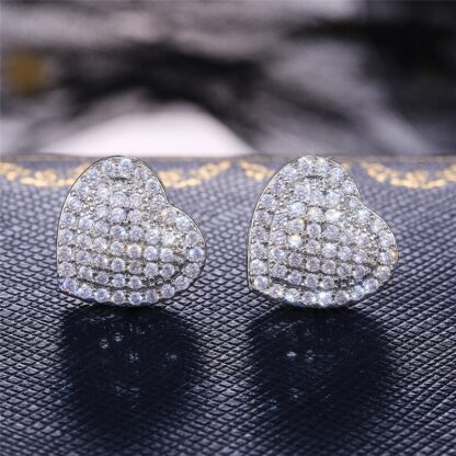Heart-Shaped Stud Earrings