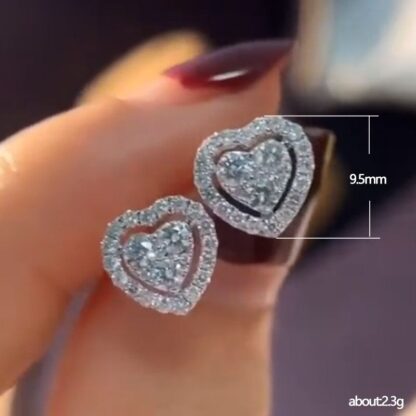 Heart-Shaped Stud Earrings - Image 6