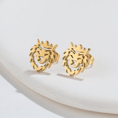 Lion Stud Earrings - Image 5