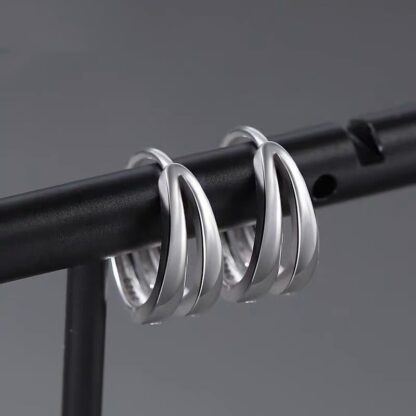 Multilayer Round Hoop Earrings - Image 2