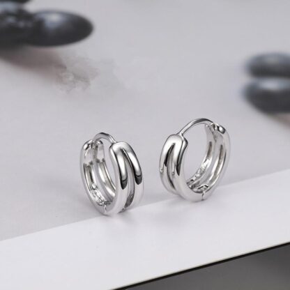 Multilayer Round Hoop Earrings - Image 5