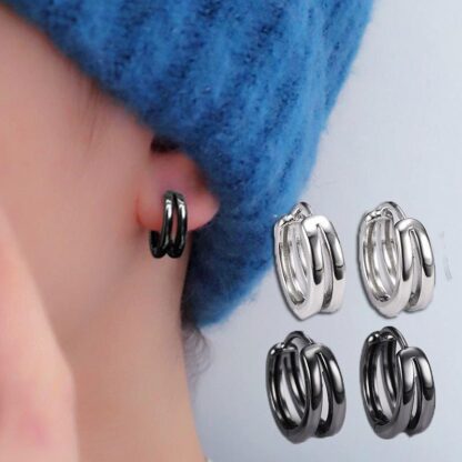 Multilayer Round Hoop Earrings