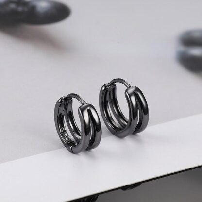Multilayer Round Hoop Earrings - Image 6