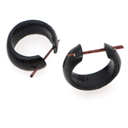 Wooden Loop Earrings - Image 2