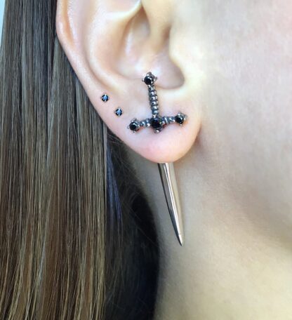Gothic Sword Earrings - Image 2