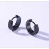 Edgy Circle Hoop Earrings - Image 5