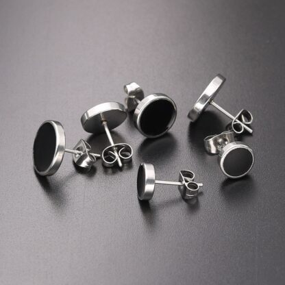 Vintage Round Stud Earrings - Image 2