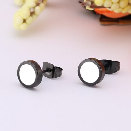 Vintage Round Stud Earrings - Image 3
