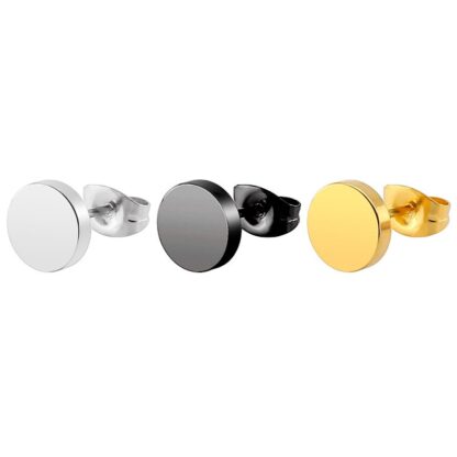 Vintage Round Stud Earrings - Image 4
