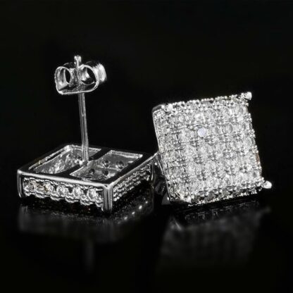 Sparkling Square Earrings - Image 5