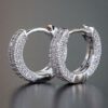 Sparkling Round Hoop Earrings