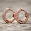 Sparkling Round Hoop Earrings - Image 3