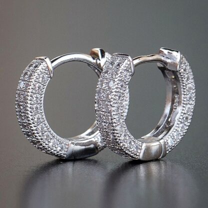 Sparkling Round Hoop Earrings