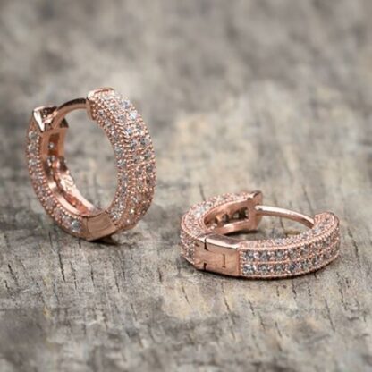 Sparkling Round Hoop Earrings - Image 6