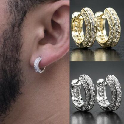 Sparkling Huggie Hoop Earrings