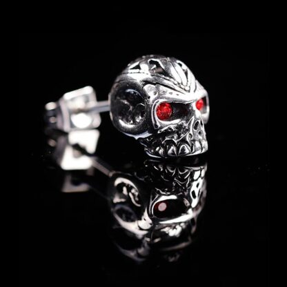 Red Eye Skull Earrings - Image 3