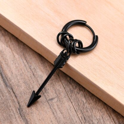 Arrow Hoop Earring for Men - Image 3