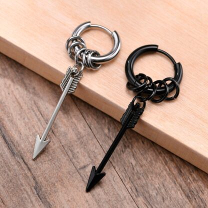 Arrow Hoop Earring for Men - Image 5