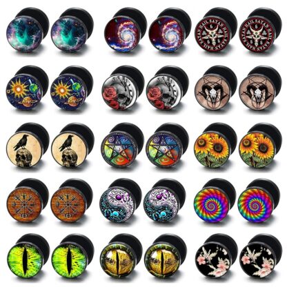 Edgy Chic Stud Earrings - Image 3