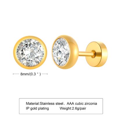 Classic Stud Earrings - Image 4