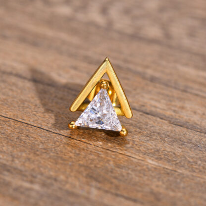 Triangle Stud Earrings - Image 11