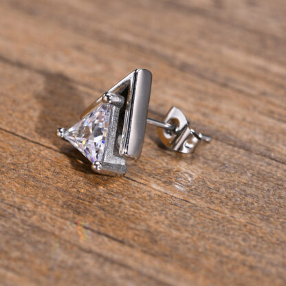 Triangle Stud Earrings - Image 10