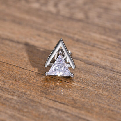 Triangle Stud Earrings - Image 9