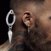 Single Spike Huggie Earrings