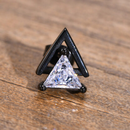 Triangle Stud Earrings - Image 7