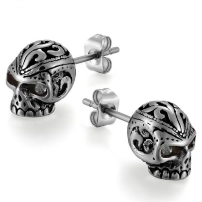 Skull Stud Earrings - Image 3