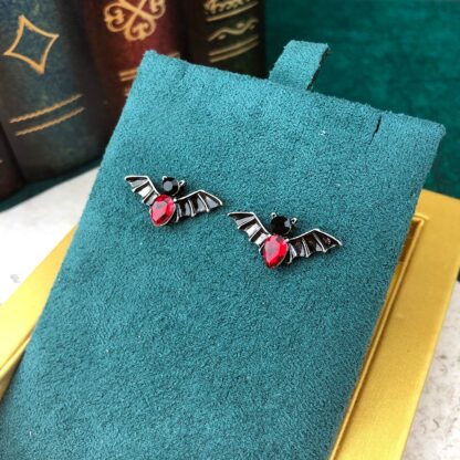Gothic Bat Stud Earrings - Image 2