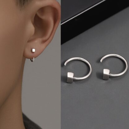 Classic Square End Hoop Earrings