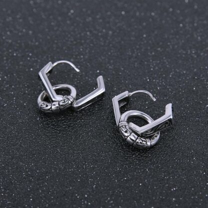 Tribal Geometric Drop Earrings - Image 3